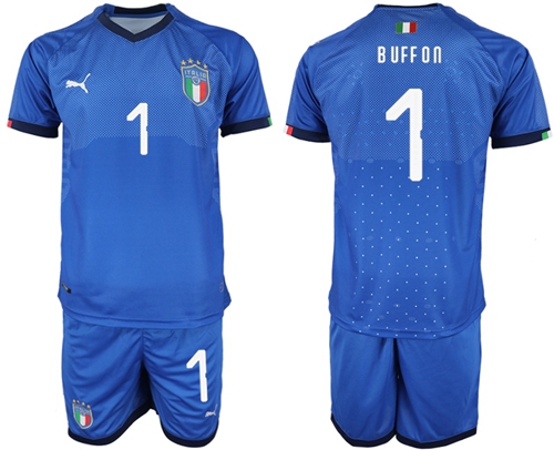 Italy #1 Buffon Home Soccer Country Jersey